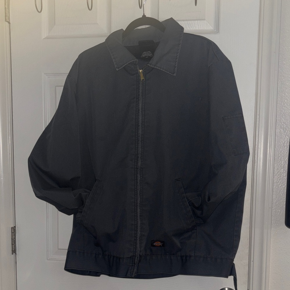 Dickies Men’s Dark Navy Zip-Front Work Jacket